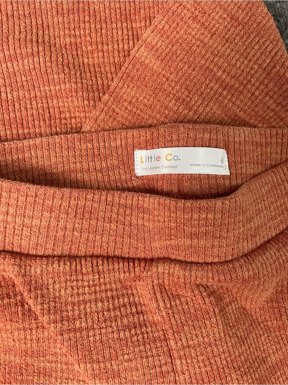 Little Co. by Lauren Conrad Girls 8 Lounge Set Ribbed Relaxed Top Wide-leg Pants - Picture 2 of 8